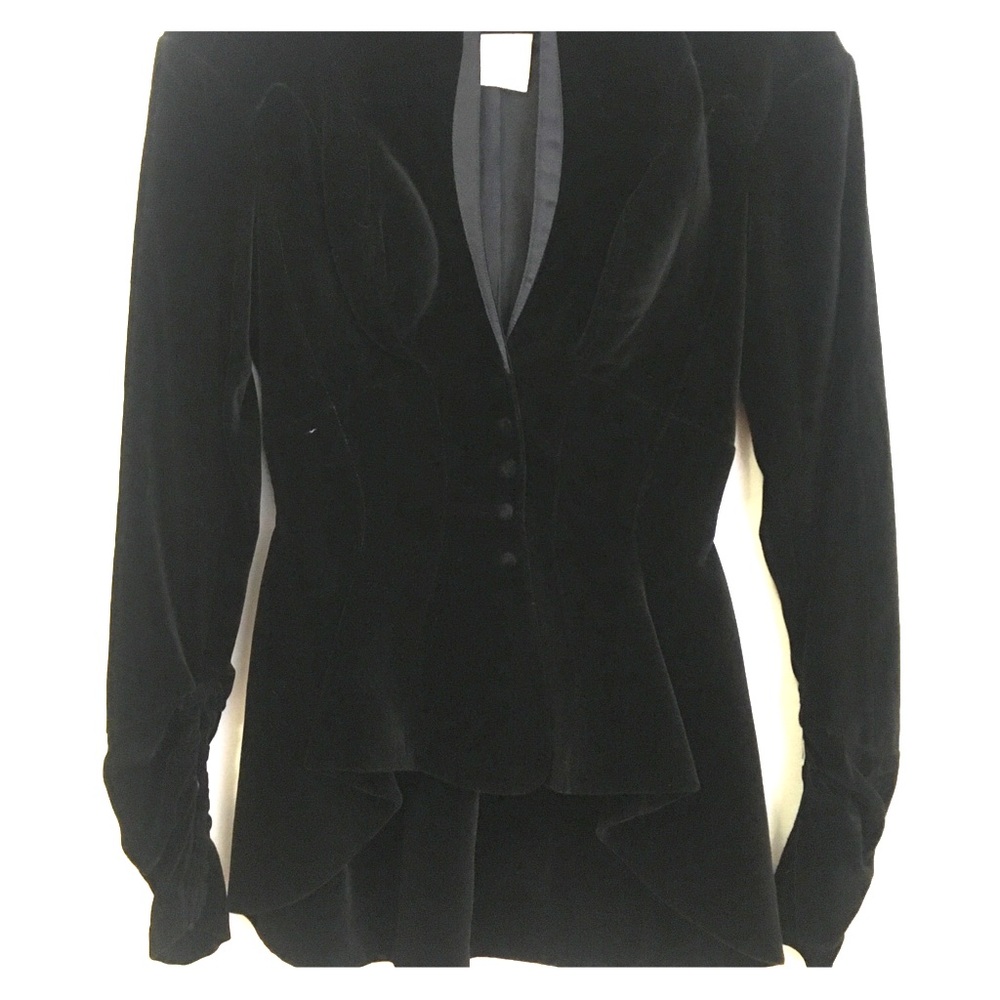 Vintage tailored French jacket w/ gathered sleeve